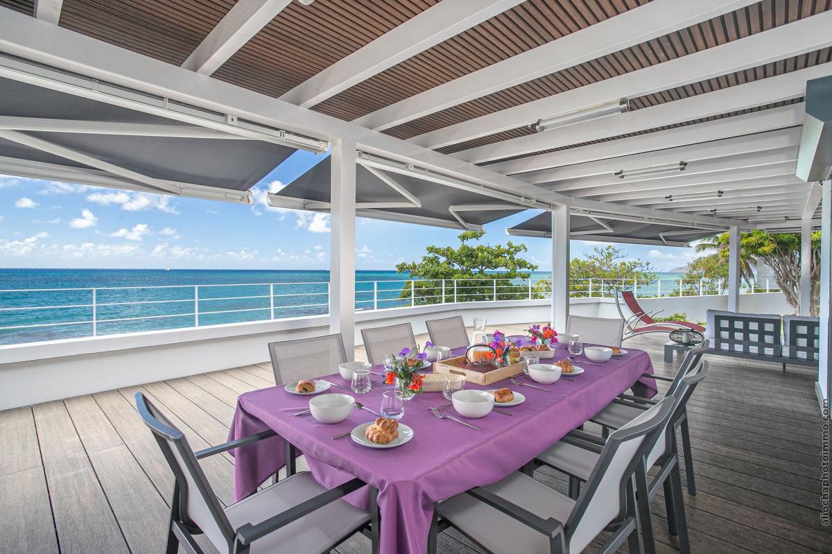 Villa luxe Martinique - Terrasse et vue mer